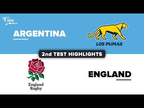 HIGHLIGHTS | ARGENTINA v ENGLAND | July Internationals 2025