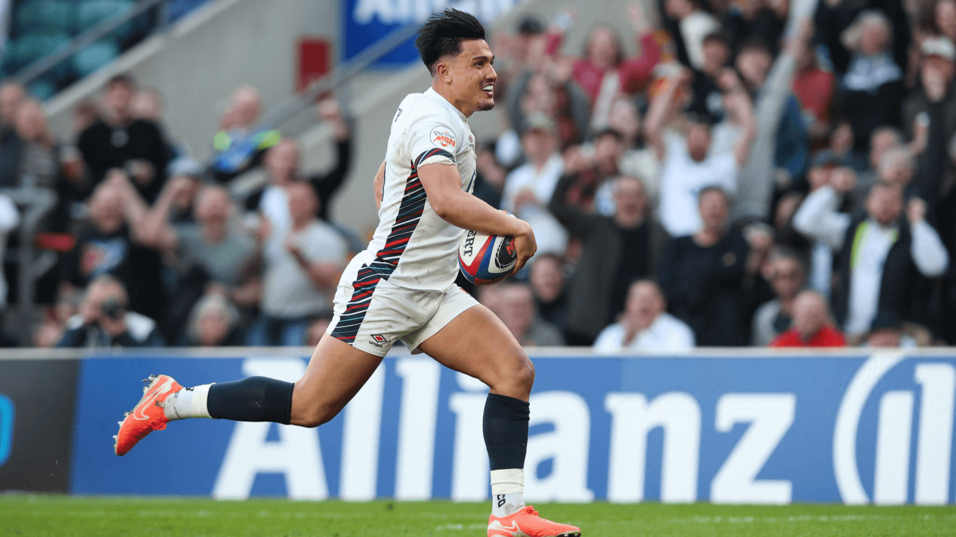 England's attack bursts into life to keep title hopes alive.